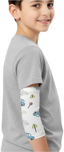 MENURSY PICC Line Cover - Protector de manga fundida para brazos, suministro de lactancia ultrasuave para heridas en el codo con junta de silicona antideslizante, cómodo protector IV y yeso para niños