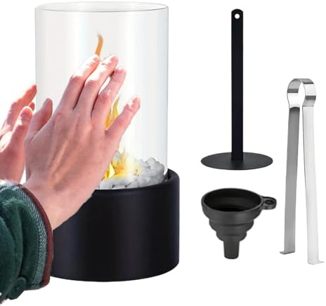 Ylnailky Chimenea De Mesa para Uso En Interiores - Chimenea Que Funciona con Alcohol para El Hogar,Calentador De Mesa para Dormitorio,para Uso En Interior: Escritorio, Sala De Estar, Oficina En Casa,