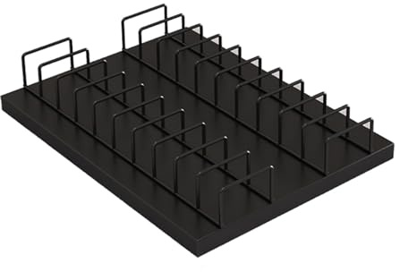 SHYJSGHZ bänkskiva kakel prov displayställ, metallgolv provbräda ställ, hållare keramisk glasförvaring organiserare för utställningshall handelsshow leverantörsevenemang (svart, 33 x 35 x 10 cm)