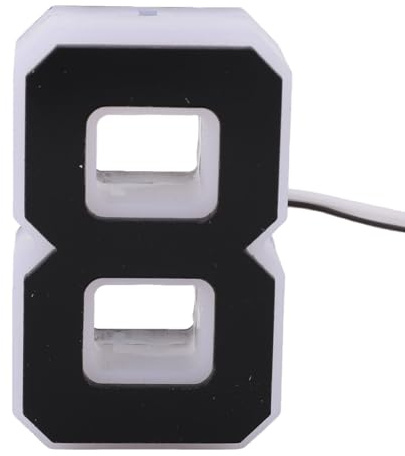 Jeffergarden LED-hus Nummer 8, Bakgrundsbelyst Adressskylt i Akryl för | IP44 Väderbeständig, Varmglödande Belysning, Lämplig för Bostäder eller Kommersiellt Inträde, Lätt Att Installera med