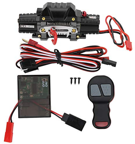 RC Automatische Winde, RC Metall Doppelmotor Simulierter Winden Controller Empfänger Passend für TRAXXAS Auto(B-Typ) Automodell Spielzeug