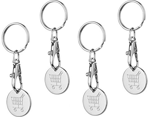 Sheryl&Rain 4 Pezzi Chiave per Carrello Della Spesa Gettone Carrello Spesa Gettoni Carrello Spesa Moneta Carrello Spesa Sblocca Carrello Spesa per Carrelli Della Spesa