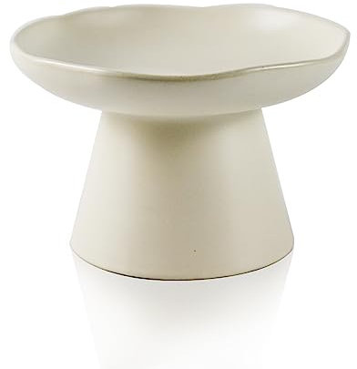 Ciotola per cibo per gatti rialzata extra larga 15,5 cm, in ceramica poco profonda, ciotola rialzata per gatti, anti vomito, senza stress, affaticamento dei baffi, cibo per animali domestici o acqua