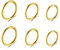 JSDDE 6er Nasenring Gold 8-12mm Set Chirurgenstahl Nasenpiercing Segmentring Clicker Tragus Helix Daith Ohrpiercing Rook Piercing 1.2mm/16ga