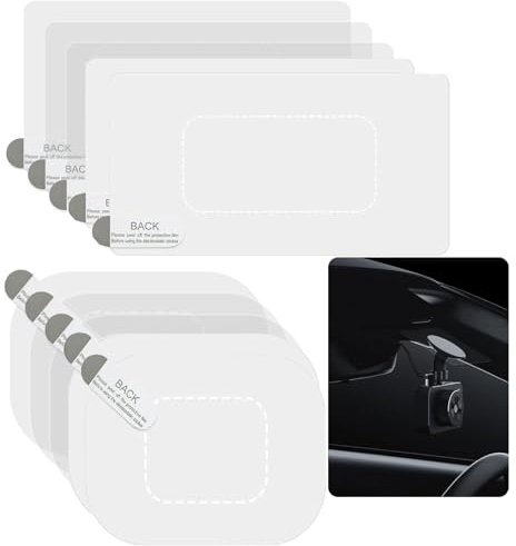 Dashcam Windshield Sticker, Sturdy CAR HUD Screen Sticker Film Easily Prevent Scratching & Falling, Durable and Reusable Windshield Applicator for On Dash Cam (10)