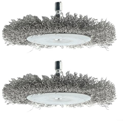 ZYWUOY Juego de 2 cepillos de acero inoxidable, limpiador eléctrico de juntas diseñado para una máxima extracción