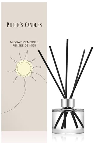 Price's Candle Fragrant Day ﻿Midday Memories Reed Diffuser | Room Diffuser With Reed Sticks For Home | Air Freshener Scent Diffuser For Room Fragrance | Long Lasting Reed Diffusers For Home & Office