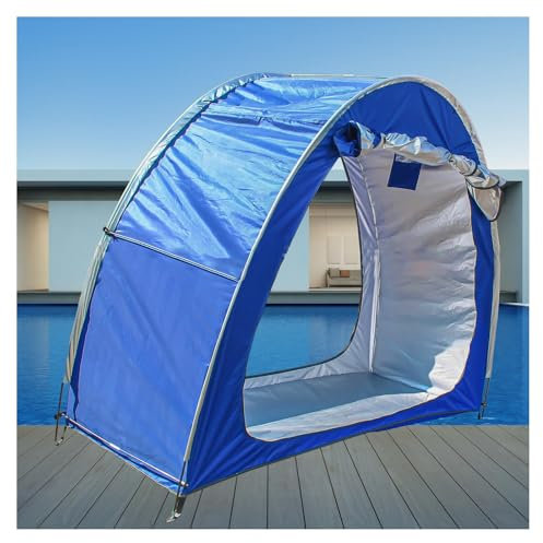 Fxiaobin 2 PCS Box Biciclette può Essere Giuntato Garage Moto per Esterno Proteggi da Vento,Pioggia,Neve,Polvere Tettoia per Esterno Garage Moto,Blue