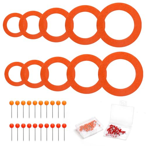 APOMOONS 10 stycken orange kända, pilövningsringar och 100 stycken nålar, dart tillbehör träningsringar darttavla skyddsring stift dart skyddsring för nybörjare öva träning