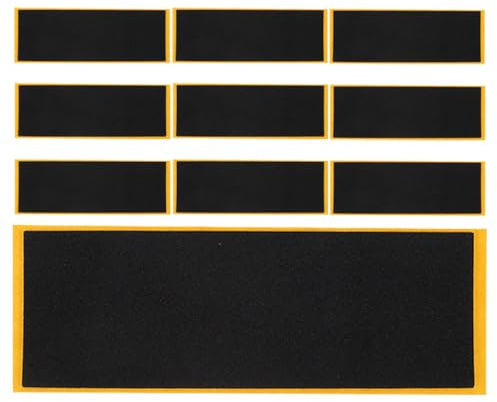 Beavorty Cinta Antideslizante de Espuma para Diapasón y Patineta de Dedo, 10 Unidades, Tamaño 38x110 Mm, Color Negro, Accesorio para Mejorar Agarre y Control en Juguetes de Dedo
