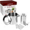BROWIN Fornello per prosciutto in acciaio inox 313016, 1,5 kg, con termometro e pentola, stampo per prosciutto per carne sana fatta in casa