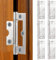 6Pcs 3Inch Door Hinges Ball Bearing 2mm Thick with Screws Stainless Steel Brushed Mute Non-Mortise Home Hinges