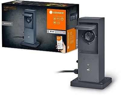 LEDVANCE SMART+ WiFi Outdoor Terminal EU mit integriertem Repeater & 2 Steckdosen, weiß, 230V, erweitert die WLAN-Zone im Freien, Kopplung von drahtlosen Geräten, App-steuerbar, 3 Jahre Garantie, IP44
