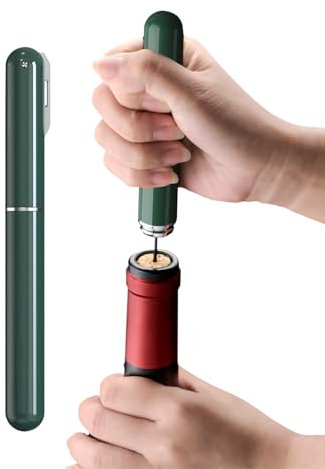 FBBULES Tire-Bouchon Pompe à Air 2-en-1 avec Coupe-Capsule, Ouvre-Bouteille à Pression d'air pour Bouteilles pour Maison, Restaurant, Fête, Cadeaux pour les Amateurs de Vin