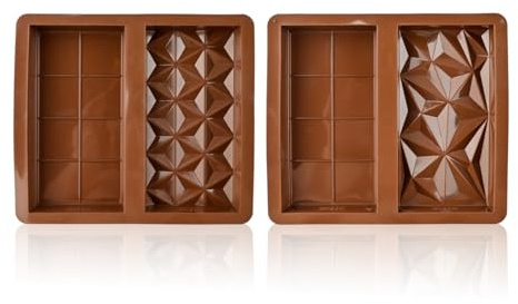 2 Pieces Chocolate Molds, Silicone Baking Molds, Baking Tools, Rectangular Molds, DIY Chocolate Accessories