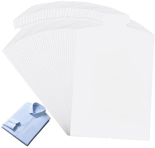 PH PandaHall 30 Pack Inserts de Chemise en Carton Blanc, Forme Pliante pour L'Emballage Planches de Pliage pour Rangement, Organisation des Vêtements, DIY Emballage, Voyage Décor, 35x22cm