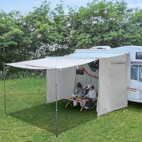 Portable Car Side Awning Tent, Waterproof Windproof Camping Shelter with Screen Porch, Easy Setup for Outdoor Changing Room and Relaxation