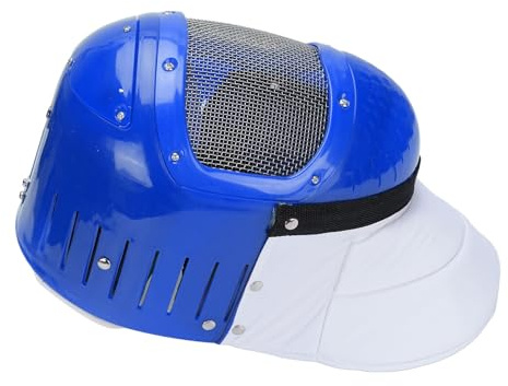 ZJchao Masque de Protection Facial en Maille Métallique Respirante pour Enfants, Housse de Casque de Protection pour l'entraînement au Fleuret, au Sabre et à l'épée, Accessoire de Masque (Blue)