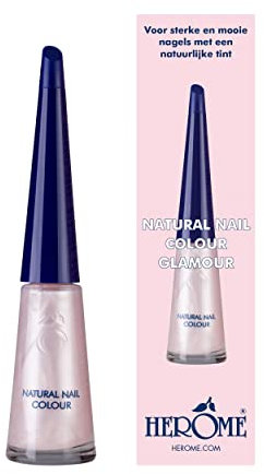 Herome Natural Nail Colour Glamour mit Verstärkendem Effekt - 10ml - Nagellack Geeignet für Eine French Manicure