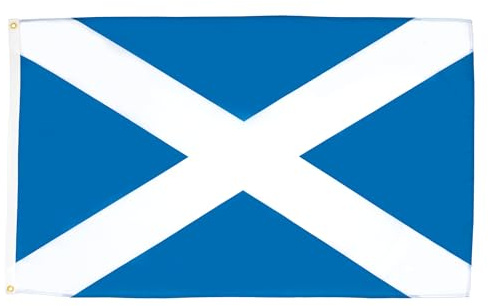 AZ FLAG - Bandera Escocia - 150x90 cm - Bandera Escocésesa 100% Poliéster ligero Con Ojales de Metal integrados - 80g