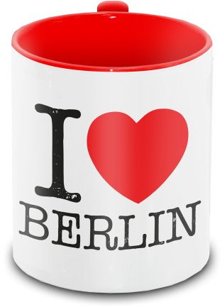 I love Berlin - Tasse, weiss/rot, Tasse im klassischen I love - Design