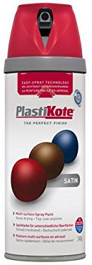Plasti-Kote Premium Spray Paint Satin 400ml Real Red