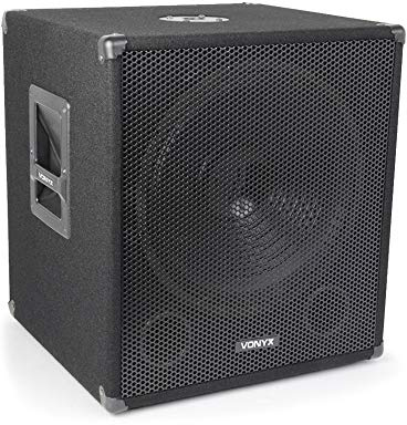 VONYX SWA15 15 Active Subwoofer, 300W DJ Powered Subwoofer Speakers for Professional Sound Systems