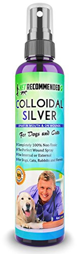 Vet Recommended - Colloidal Silver for Dogs & Cats - (4oz/120ml) - Colloidal Silver Spray That Works as Natural Hot Spot Solution - Made in USA