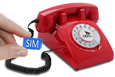 Opis 60s Mobile: The Retro Phone with SIM Card Slot and GSM, a Landline Mobile for Elderly Red