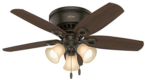 Hunter Builder, Indoor, Ceiling Fan, with LED Lights, 42 inch, New Bronze