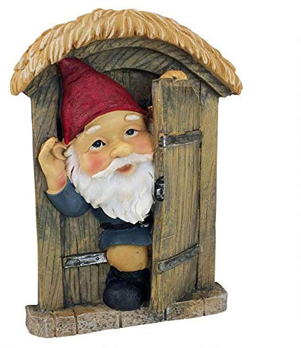 Design Toscano Garden GNOME Statue - Gnomi Knothole Benvenuti - GNOME Albero Porta - Fairy Garden - GNOME Village