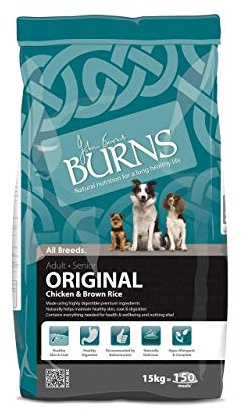 Burns Pet Original Complete Adult and Senior Dry Dog Food, Chicken, 15 kg