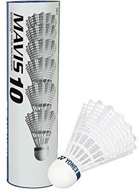 YONEX Mavis 10 Shuttlecock (Pack of 10) (One Size) (White/Blue)