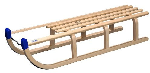 FLS Holzschlitten DAVOS 110 (Schlittenset incl. Zugleine und Rückenlehne)