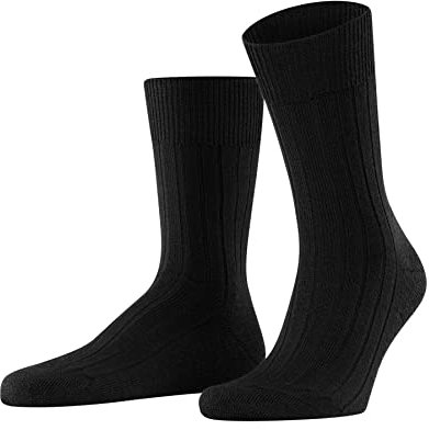 FALKE Herren Socken Teppich Im Schuh M So Wolle einfarbig 1 Paar, Schwarz Black 3000, 41-42