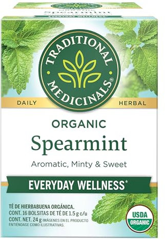 TRADITIONAL MEDICINALS - Thé - Menthe verte - 16 sachets de thé - Végétarien - Digestion, Stress, Immunité - 16 Unité (Lot de 1)
