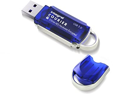 Integral 16GB Courier-197 256-Bit USB Stick verschlüsselt - USB Stick Passwort geschützt - FIPS 197 zertifiziert, Super USB3.0 Übertragungsgeschwindigkeiten XTS-AES