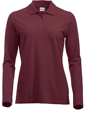 Clique Clothing, maglia a maniche lunghe classica in cotone, da donna, vestibilità moderna, da XS a XXL Burgundy Large