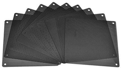 eBoot 140mm PVC Schwarze Computer PC Kühler Lüfter Lüftergitter Staubfilter Filtermatte Gehäuselüfter, 10 Stück