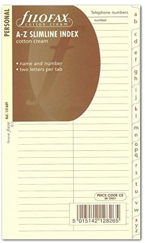 Personal Cotton Cream Per Slim A-Z Index Name/Tel