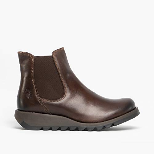 Fly London Women's Salv Chelsea Boots, Brown Dark Brown, 5 UK