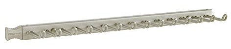 ClosetMaid 38053 14-Hook Tie & Belt Rack, Nickel, 15 x 2.75 x 0.88 inches
