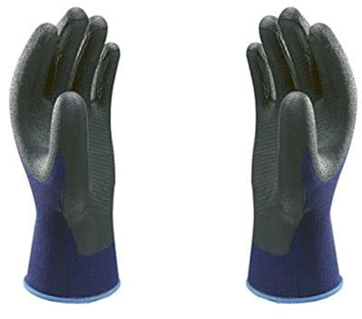 SHOWA 380, Enduction de Nitrile microporeux, Grip polyvalent, Bleu/noir, 8/L