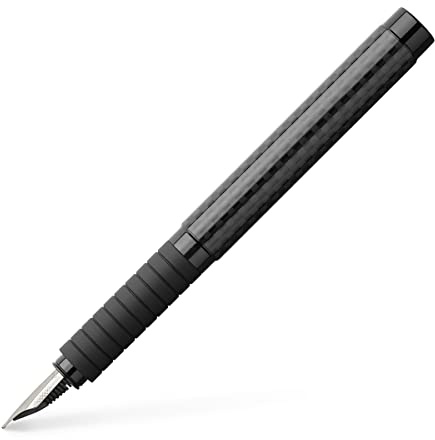 Faber-Castell 148821 - Füllfederhalter Basic Black Carbon, Feder F, schwarz