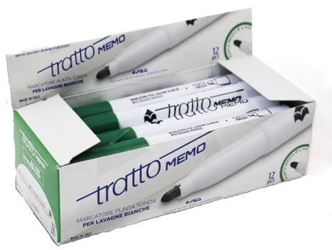 TRATTO 854004 filtstift – pennor (grön, vit, grön)