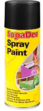 3 x SupaDec Spray Paint - 400ml - Matt Black