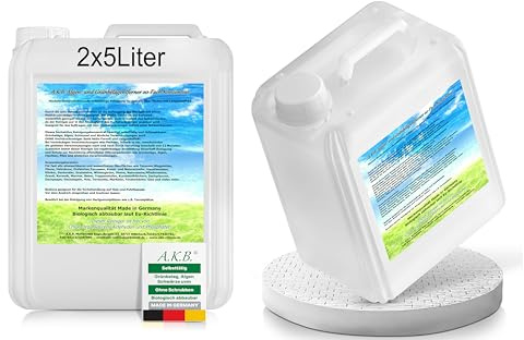 A.K.B.Algen- und Grünbelagentferner 20-Fach Konzentrat,Algenentferner,Grünspannentferner (10Liter (2x5L Kanister))