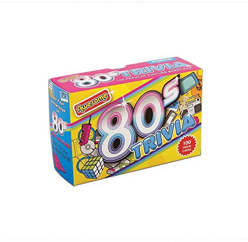 Gift Republic Superbe questionnaire des années 80-100 Cartes de Quiz Amusantes sur la décennie des années 80 - Excellente idée Cadeau - Jeu de Voyage Portable