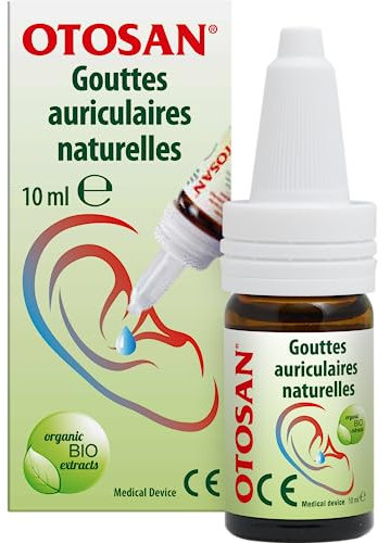 Otosan Gouttes Auriculaires Naturelles – Bien-Etre de l'Oreille, Favorise l’Elimination de l’Excès de Cérumen – A Base de Huiles Essentielles Bio, Propolis et Cassis – 10 ml