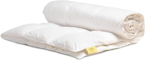 Lancashire Textiles Luxurious Goose Down Duvet 13.5 Tog 100% Cotton Cover With 300 TC King Quilt – Anti Allergy Cassette Construction – Super Soft Warm Duvet [230 X 220 Cm; 90 X 86 ]